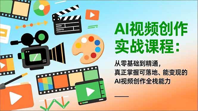 AI视频创作实战课程:从零基础到精通,真正掌握可落地、能变现的AI视频创作全栈能力-晓贤资源网