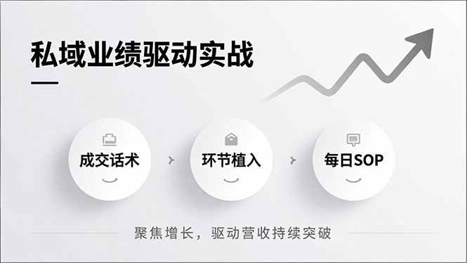 私域业绩驱动实战,成交话术、环节植入、每日SOP,聚焦增长,驱动营收持续突破-晓贤资源网